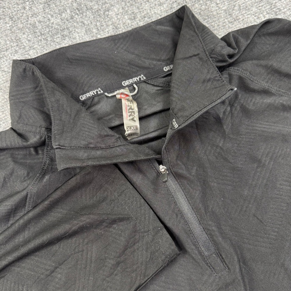 Gerry 1/4 Zip Pullover XXL Black Long Sleeve Performance Top Men's